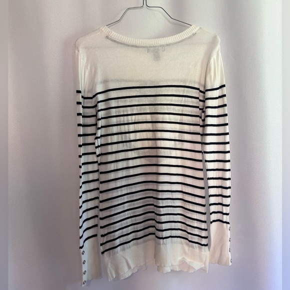 NAUTICA Striped Knit Sweater With Anchor - Picture 2 of 5